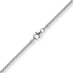 2mm Venezianerkette rund 750 Gold Weißgold Kette Collier Halskette 45cm Damen