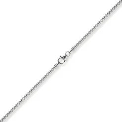 2mm Venezianerkette rund 750 Gold Weißgold Kette Collier Halskette 50cm Damen