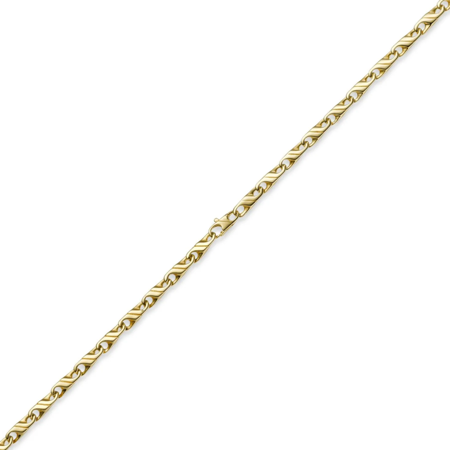 4,5mm Viktoriakette Kette Collier aus 585 Gold Gelbgold, 60cm, Herren