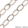 18mm Weit-Anker-Armband Armkette Armschmuck aus 585 Gold Rotgold oval 20cm