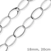 18mm Weit-Anker-Armband Armkette Armschmuck aus 585 Gold Weißgold oval 20cm