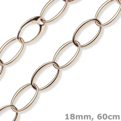 18mm Weit-Anker-Kette Phantasiekette Halsschmuck aus 585 Gold Rotgold oval 60cm