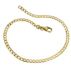 2,6mm Weitpanzer Armband Armkette 585 Gold Gelbgold 19cm Armschmuck
