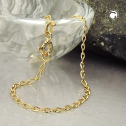 2mm Weitpanzer-Kette Halskette Collier aus 375 Gold Gelbgold glänzend 45cm