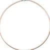 3mm Wende-Omegareif Halsreif Collier aus 925 Silber mit Muster rotvergoldet 45cm