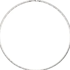 3mm Wende-Omegareif Halsreif Collier aus 925 Silber mit Muster rotvergoldet 45cm