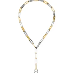 7mm Y-Kette Collier Anker weit vierkant Kette aus Edelstahl bicolor 47cm