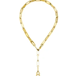 7mm Y-Kette Collier Anker weit vierkant Kette aus Edelstahl gold-farben 55cm