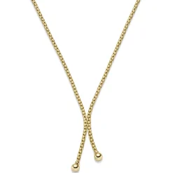 3,5mm Y-Kette Fantasie-Kette Collier aus 585 Gold Gelbgold mattiert 45cm
