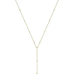 0,9mm Y-Kette Kugelkette diamantiert Collier aus 585 Gold Gelbgold 42cm