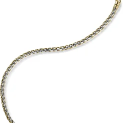 5,5mm Zopf-Armband Armschmuck Armkette 585 Gold Gelbgold & Weißgold bicolor 21cm