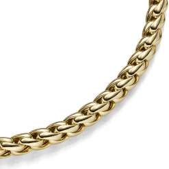 8,5mm Zopf-Armband aus 585 Gold Gelbgold 20cm Armschmuck Armkette glänzend