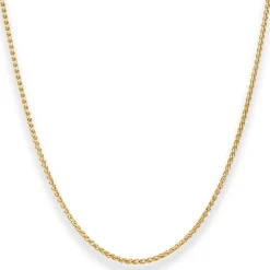 1,7mm Zopfkette Collier Halskette aus 585 Gold Gelbgold 50cm mit Zwischenöse
