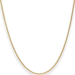 1,3mm Zopfkette Goldkette Collier Halskette aus 750 Gold Gelbgold 50cm