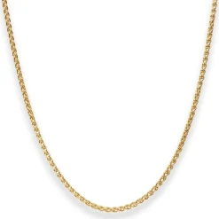 2,1mm Zopfkette Goldkette Collier Halskette aus 375 Gold Gelbgold 50cm