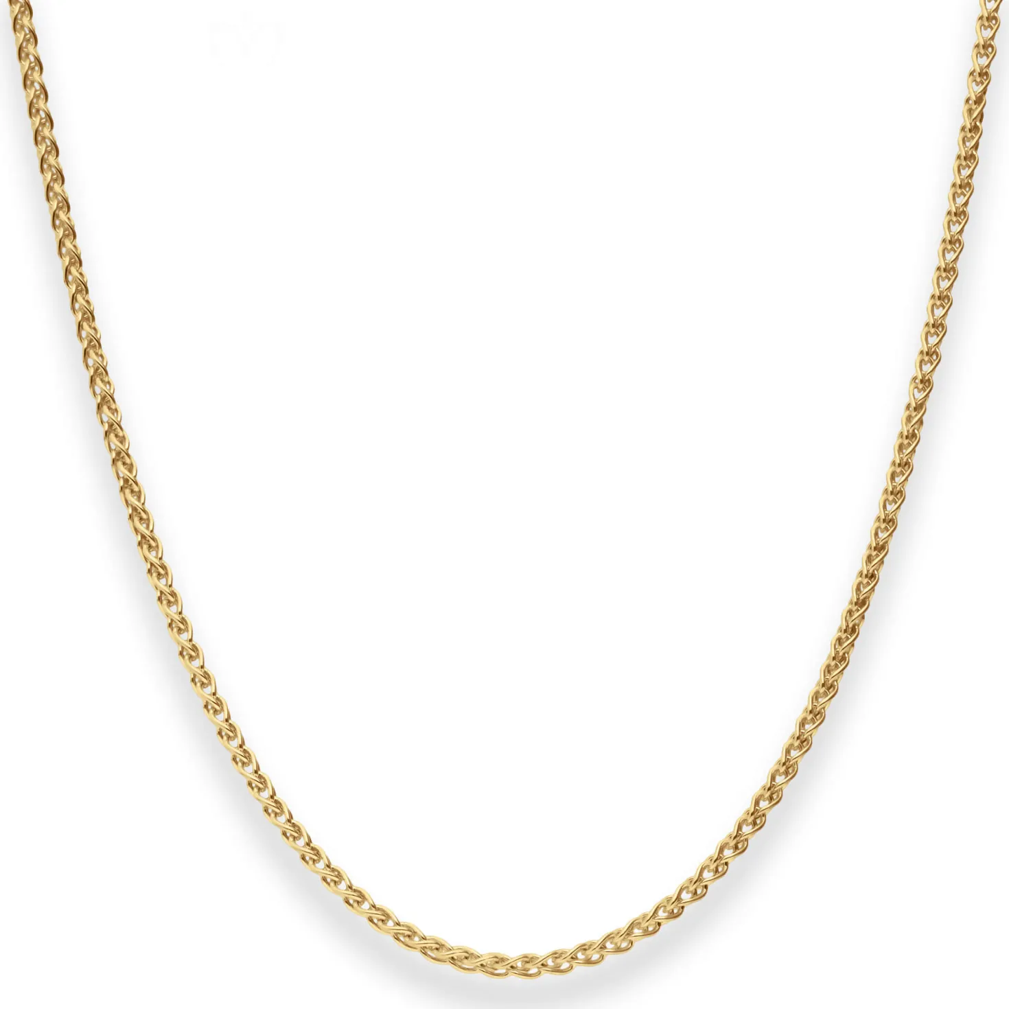 2,1mm Zopfkette Goldkette Collier Halskette aus 375 Gold Gelbgold 50cm
