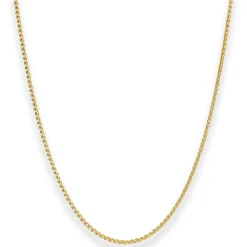 1,7mm Zopfkette Goldkette Collier Halskette aus 375 Gold Gelbgold 45cm