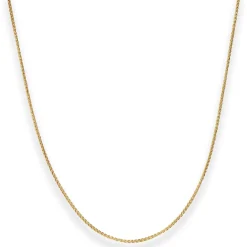 1,1mm Zopfkette Goldkette Collier Halskette aus 375 Gold Gelbgold 45cm