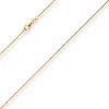 1,1mm Zopfkette Goldkette Collier Halskette aus 375 Gold Gelbgold 60cm