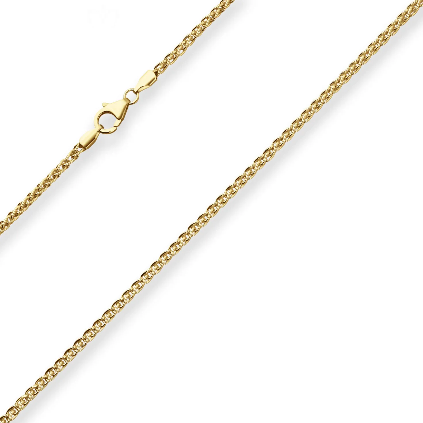 2,5mm Zopfkette Goldkette Collier Halskette aus 333 Gold Gelbgold 50cm