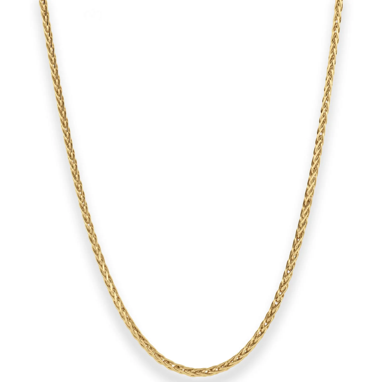 2,1mm Zopfkette Goldkette Collier Halskette aus 585 Gold Gelbgold 50cm