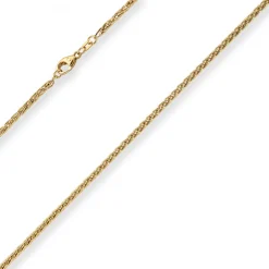 2,1mm Zopfkette Goldkette Collier Halskette aus 585 Gold Gelbgold 50cm