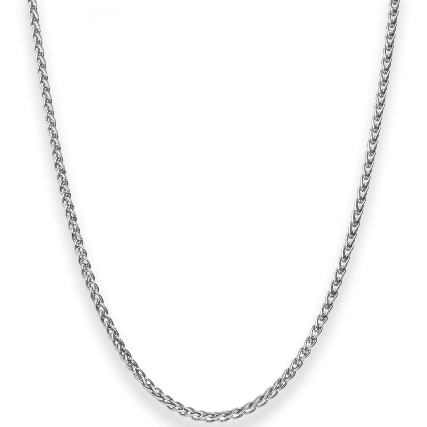 2,5mm Zopfkette Goldkette Collier Halskette aus 750 Gold Weißgold 45cm