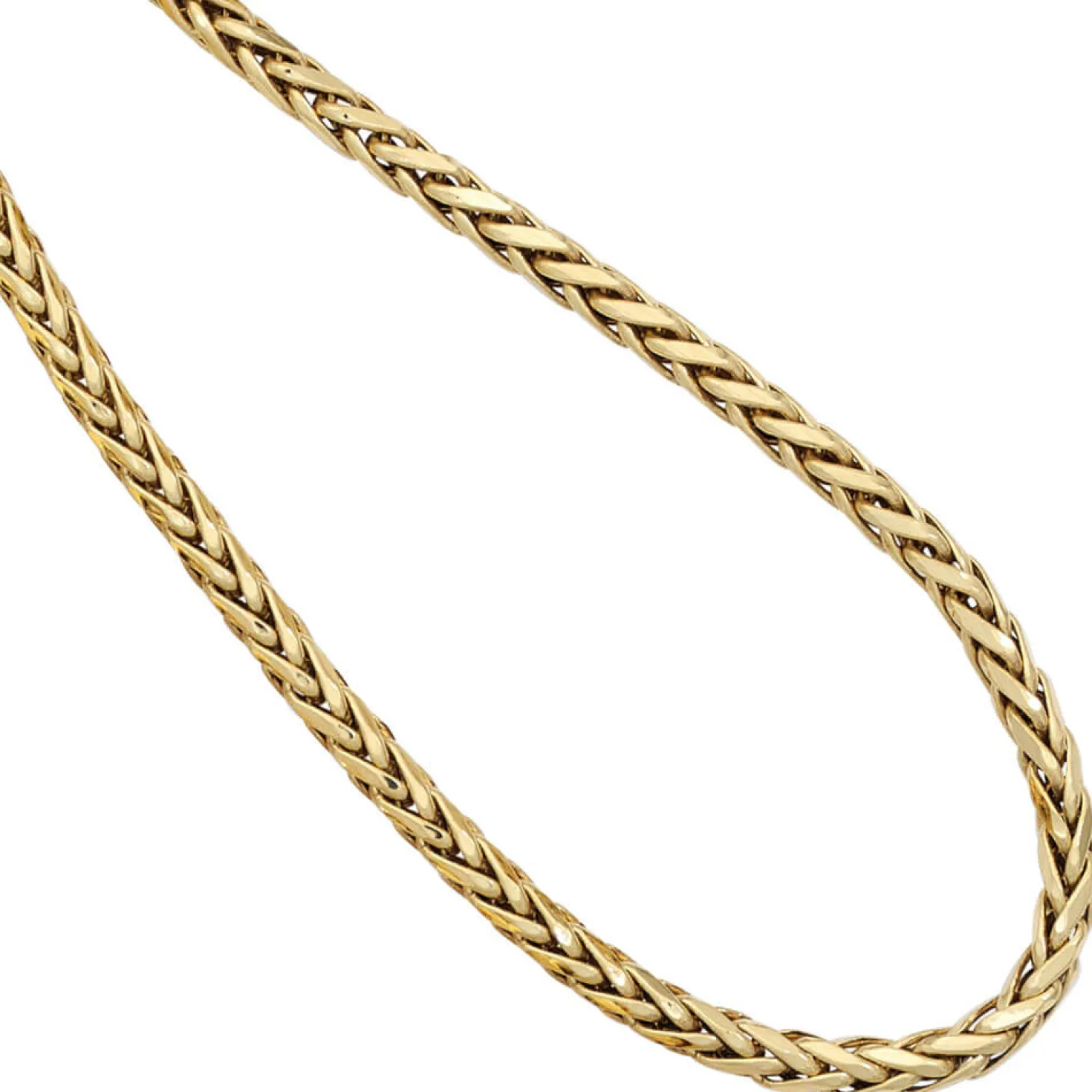 2,6mm Zopfkette Halskette Collier Halsschmuck 585 Gelbgold Gold 45cm