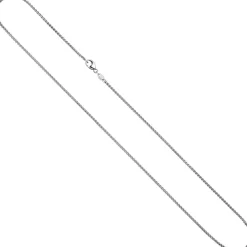 1,2mm Zopf-Kette Halsschmuck Halskette Collier aus 585 Gold Weißgold 40cm Damen