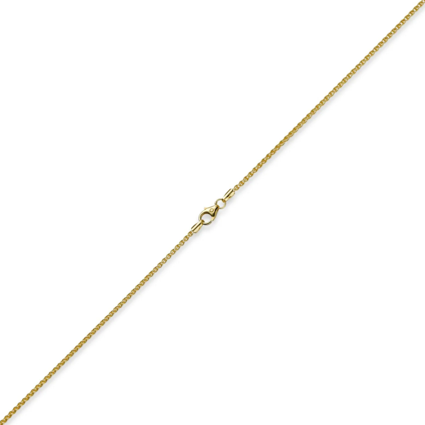 1,5mm Zopfkette Kette Collier aus 585 Gold Gelbgold, Goldkette, 55cm