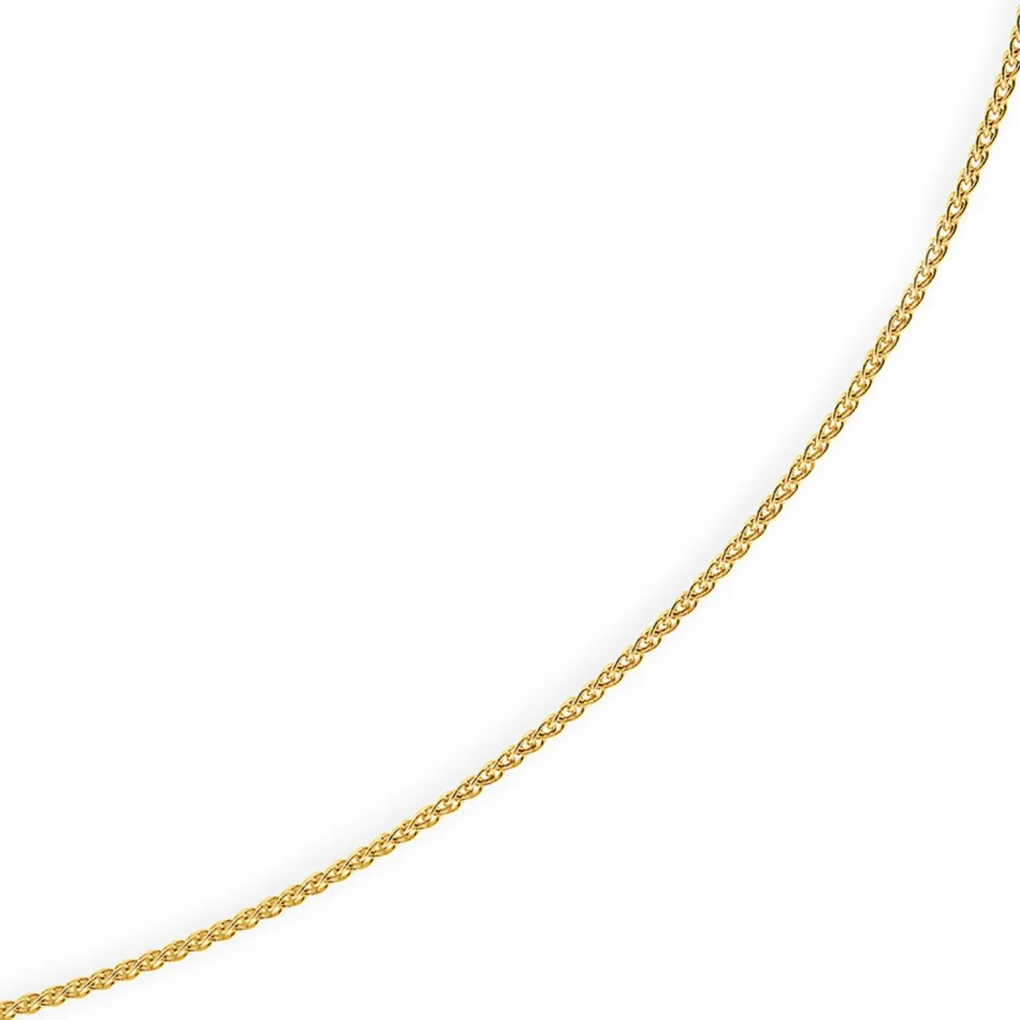 1,5mm Zopfkette Kette Collier aus 585 Gold Gelbgold, Goldkette, 55cm