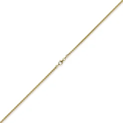 2mm Zopfkette Kette Collier aus 585 Gold Gelbgold, Goldkette, 50cm