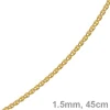 1,5mm Zopfkette Kette Collier aus 585 Gold Gelbgold, Goldkette, 45cm