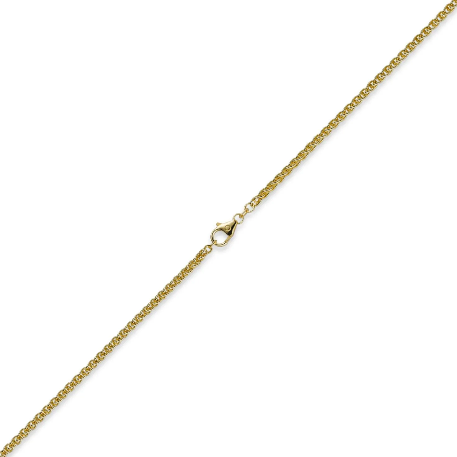 3mm Zopfkette Kette Collier aus 585 Gold Gelbgold, Goldkette, 60cm