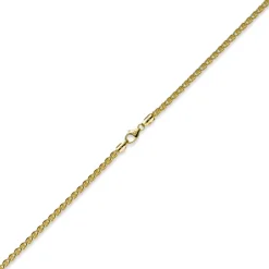 4mm Zopfkette Kette Collier aus 585 Gold Gelbgold, Goldkette, 60cm