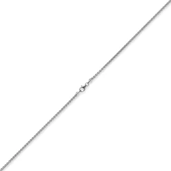 2mm Zopfkette Kette Collier aus 585 Gold Weißgold, Goldkette, 38cm