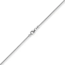 1,5mm Zopfkette Kette Collier aus 750 Gold Weißgold, Goldkette, 40cm