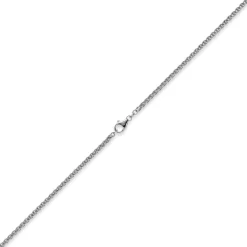 3mm Zopfkette Kette Collier aus 585 Gold Weißgold, Goldkette, 50cm