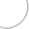 3mm Zopfkette Kette Collier aus 585 Gold Weißgold, Goldkette, 60cm