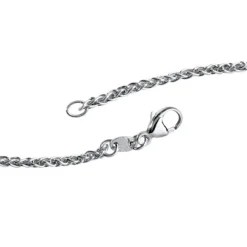 2,2mm Zopfkette Kette Collier aus 925 Silber Sterlingsilber 45cm