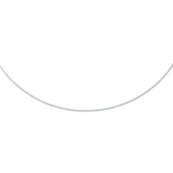 2mm Zopfkette Kette Collier, 750 Gold Weißgold, Goldkette 55cm, Unisex