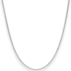 1,7mm Zopfkette Silberkette Collier Halskette aus 925 Silber 42cm