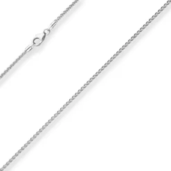 1,7mm Zopfkette Silberkette Collier Halskette aus 925 Silber 42cm