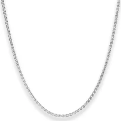 2,1mm Zopfkette Silberkette Collier Halskette aus 925 Silber 60cm