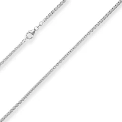2,6mm Zopfkette Silberkette Collier Halskette aus 925 Silber 50cm