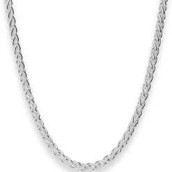 4,2mm Zopfkette Silberkette Collier Halskette aus 925 Silber 45cm