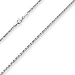 2,5mm Zopfkette Silberkette Collier Halskette aus 925 Silber rhodiniert 45cm