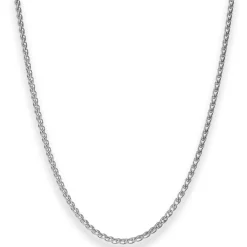 2,5mm Zopfkette Silberkette Collier Halskette aus 925 Silber rhodiniert 45cm