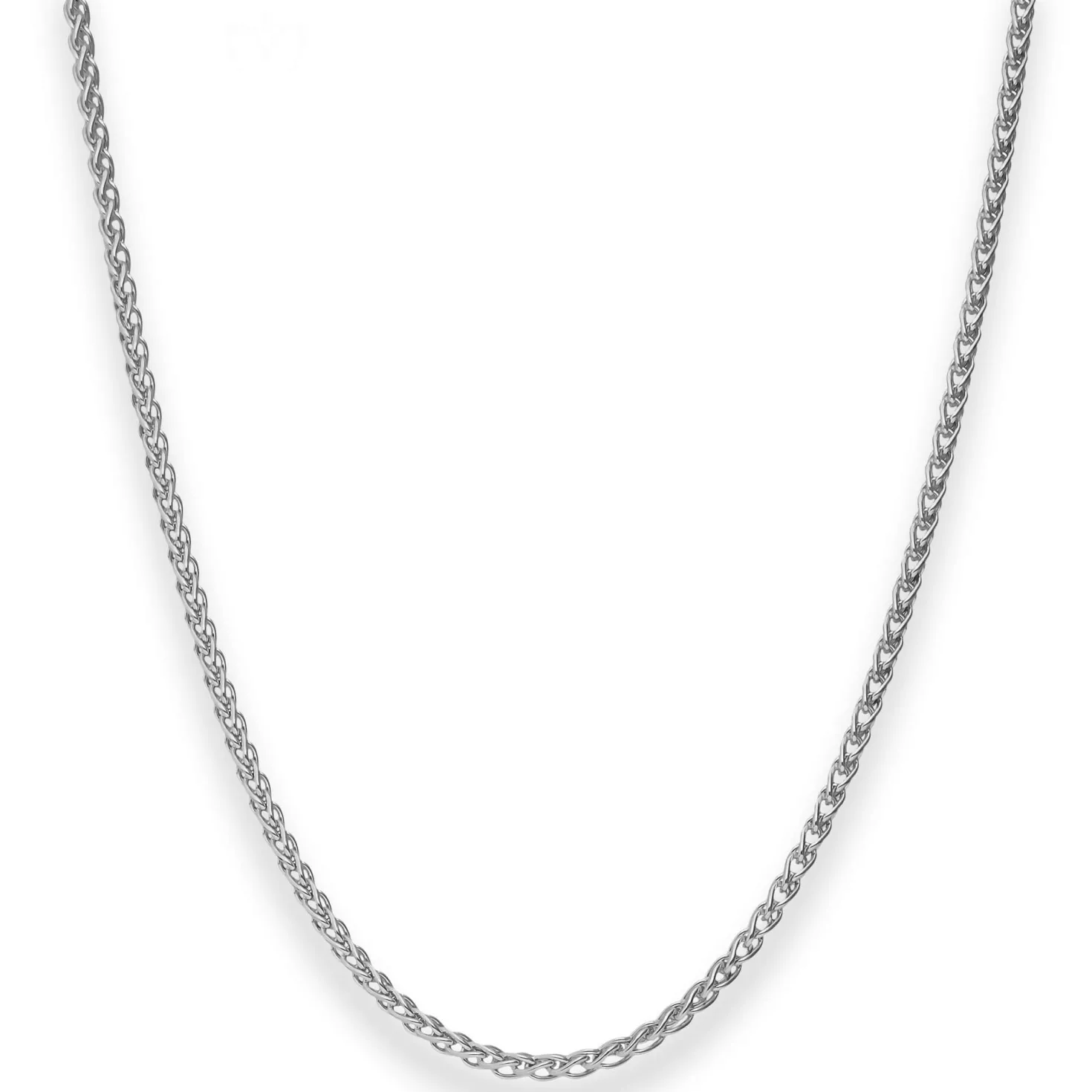 2,5mm Zopfkette Silberkette Collier Halskette aus 925 Silber rhodiniert 45cm
