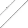 2,1mm Zopfkette Silberkette Collier Halskette aus 925 Silber rhodiniert 50cm